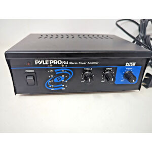 Pyle PRO PCA3 Stereo Power Amplifier 2X75W Used & Working w/ cables fast ship